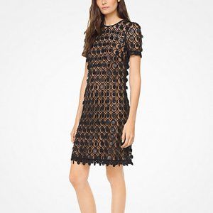 Michael Kors Black Dot Appliqué Mesh Dress, 00
